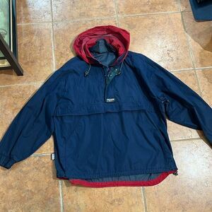 Chaps Ralph Lauren vintage Anorak Windbreaker Jacket Mens Navy Size XL